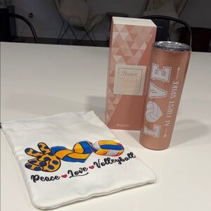 Onebttl Volleyball Tumbler and Pouch Set